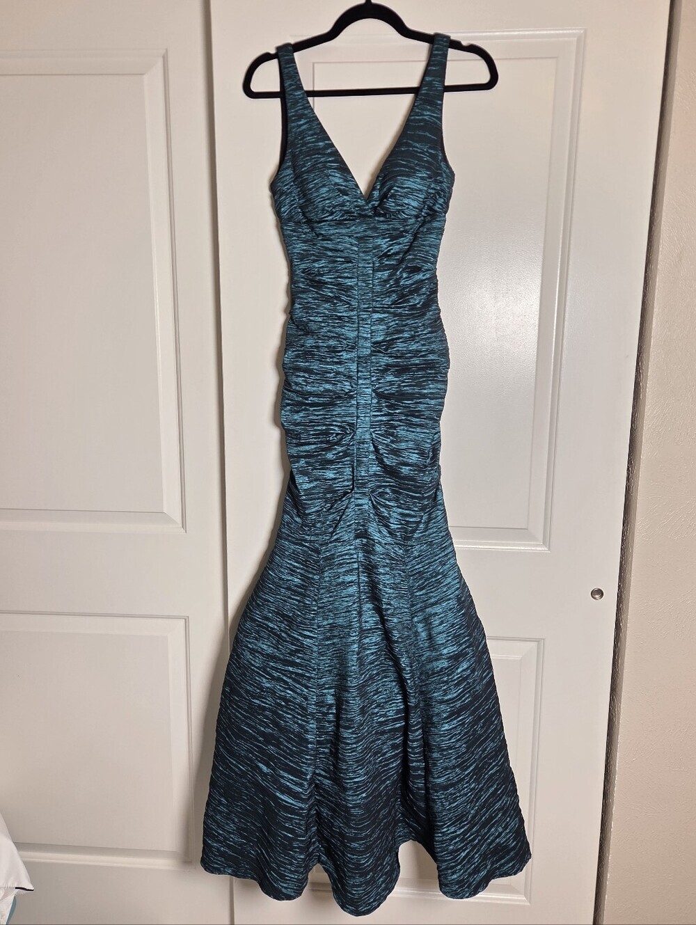Vintage Cache Taffeta Mermaid Ball Gown Formal Dress Green Sleeveless 4 Y2k 90s - Picture 2 of 8